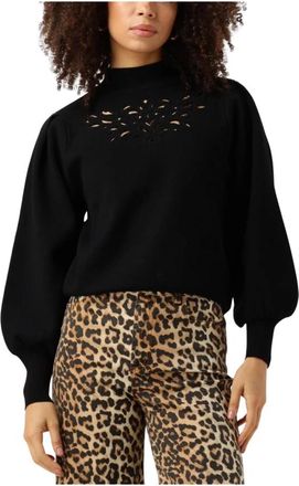 Y.A.S Gebreide Pullover Trui - Dames - Coltruien - Zwart - L - Truien & Vesten