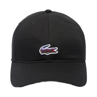 Lacoste Caps, unisex, Black, Size: ONE SIZE Landscape Crocodile Cotton Cap