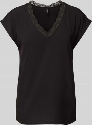 Vero Moda Regular Fit Blusentop mit V-Ausschnitt Modell BELLA in Black, Größe XS