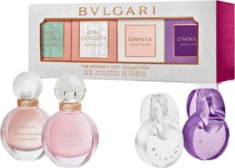 Bulgari Womens Coffret set: Rose Goldea Blossom Delight EDP + & EDT + Crystalline EDT + Omni Amethyste EDT - 4 x 5ml - One Size