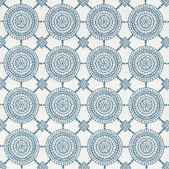 Ballard Designs Medallion Blue Sunbrella Performance Fabric by the Yard - Ballard Designs