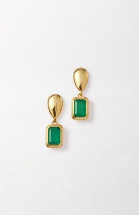 Edge of Ember Pebble Birthstone Drop Earrings in Green Onyx (May) at Nordstrom