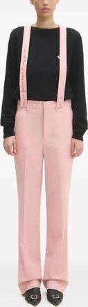 Fiorucci Pantaloni in lana con ricamo - Rosa