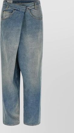 Maison Margiela denim wrap asymmetric wide-leg jeans