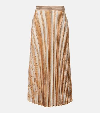 Missoni Pliss&eacute; printed midi skirt