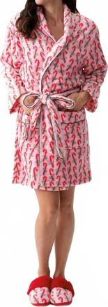 Shiraleah Felicity Candy Cane Robe In Pink