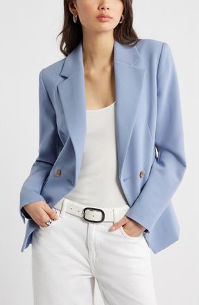 Open Edit The Icon Hourglass Blazer in Blue Umbra at Nordstrom, Size Xx-Small