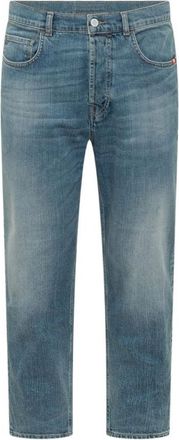 Amish Blue Washed Slim Fit Jeans