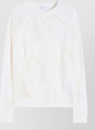 Max Mara textured knit crew neck long sleeve sweater