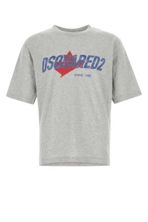 Dsquared2 Grey Cotton Blend T Shirt