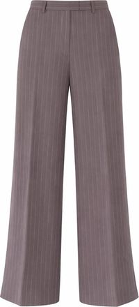 Dries Van Noten Straight Leg Pinstripes Wool Pants