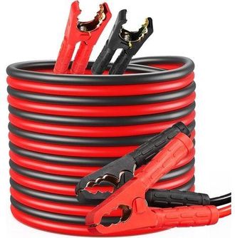 OEM Cables De Arranque De 12v/24v, Cable De Cobre Para Bater&iacute;a De Coche (2m 1500a) - Cable De Arranque Di&eacute;sel Con Guantes Protectores Y Bolsa De Transport