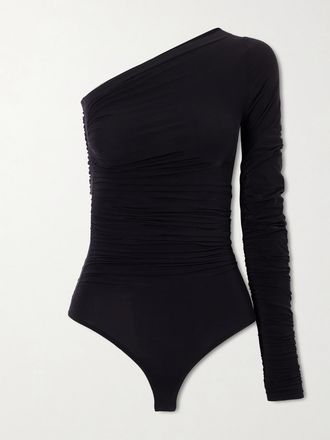 Wolford Body Monospalla In Jersey Stretch - Nero