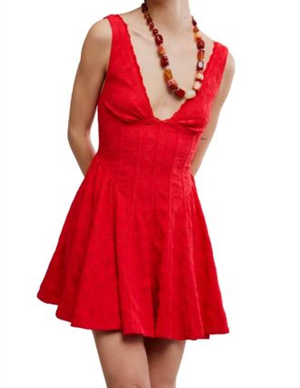 Free People Cant Help It Mini Dress In High Risk Pepper Combo