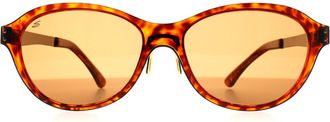 Serengeti Eyewear Oval Womens Shiny Dark Tortoise Polarized Photochromic PHD Drivers Brown Giustina - One Size