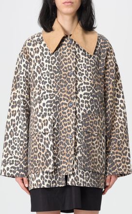 Ganni Giubbotto Ganni in cotone animalier