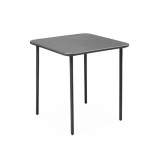 Sweeek Mesa de jard&iacute;n bistr&oacute; de acero, 2 plazas, 70cm, antracita