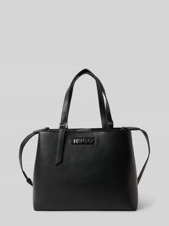 HUGO BOSS Henkeltasche mit metallenem Logo-Schriftzug in Black, Größe 1