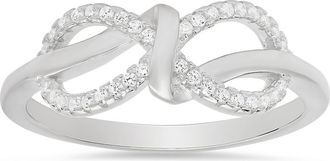 Queen Jewels Cubic Zirconia Infinity Love Knot Ring in Silver at Nordstrom Rack, Size 10