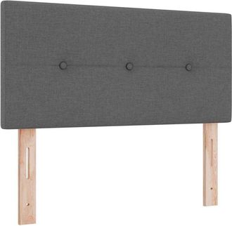 vidaXL LED Headboard with LED Strip Lights Dark Grey 100 cm Fabric vidaXL