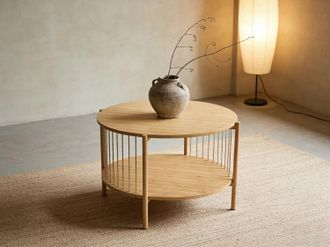 OEM Mesa De Centro Redonda De Estilo Bohemio De 70 Cm