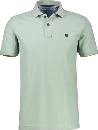 Lerros Poloshirt LERROS, Herren, Gr. XXL, basalbay gr&uuml;n, Single Jersey, Obermaterial: 60% Baumwolle, 40% Polyester, unifarben, normal h&uuml;ftbedeckend, Rundhals
