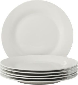 Gibson Home Great Essentials Fine Ceramic Dinner Plate Set in White at Nordstrom