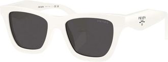 Prada C07S Zonnebril - Dames - Zonnebrillen - Wit - 51 MM - Accessoires