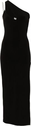 Nissa asymmetric-design dress - women - Polyester/Spandex/Elastane - 36 - Black