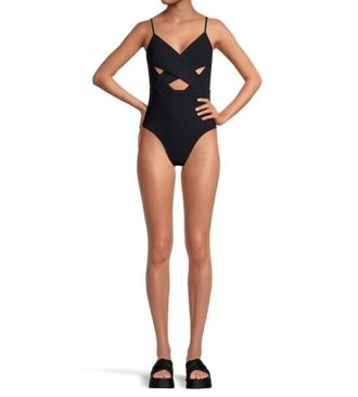 Zimmermann Lexi Cutout Swimsuit In Noir