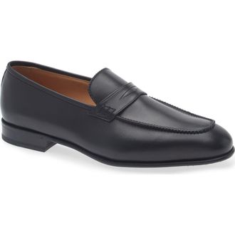 Ferragamo Great New Penny Loafer in Nero Biscotto at Nordstrom, Size 10.5