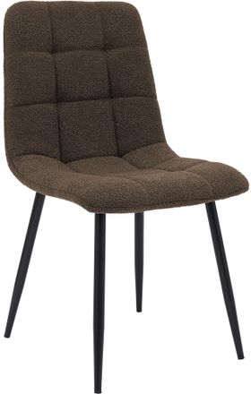 Clp Silla De Comedor Antibes Tejido De Peluche Marr&oacute;n