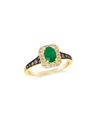 Le Vian 14K 1.00 Ct. Tw. Diamond & New Emerald Cocktail Ring