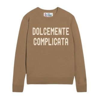 MC2 Saint Barth New Queen Sweatshirt - Dames - Ronde hals truien - Bruin - M - Leer - Truien & Vesten