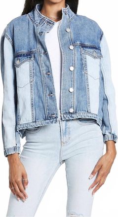 Dear John Denim Celine Long Sleeve Denim Jacket In Palm Bay