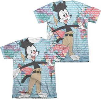 Gildan Animaniacs Yakko World (Front/Back Print) Adult Poly/Cotton Short Sleeve Tee / T-Shirt