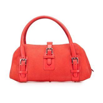 Loewe Pre-owned Elegante Leren Handtas met Gespdetails - Dames - Pre-owned - Rood - Maat: ONE Size Leer