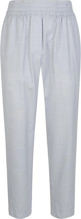 Eleventy Tapered Broeken - Dames - Broeken - Blauw - XS - Wol - Broeken