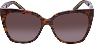 Moschino Brown Gradient Rectangular Ladies Sunglasses MOS 066/S 0HJV/HA 55