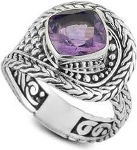 Samuel B. Cushion Cut Filigree Ring in Purple at Nordstrom Rack, Size 6