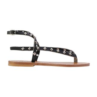 K.Jacques Flat Sandals, female, Black, Size: 5 US DeltaPyr Sandal