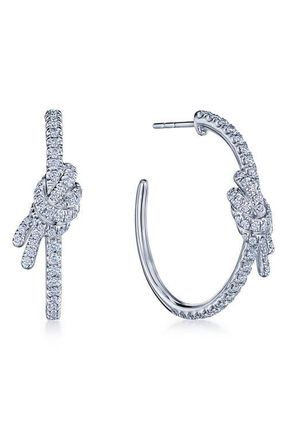 Kwiat Entwine Diamond Hoop Earrings in Platinum at Nordstrom
