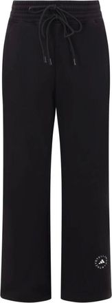 adidas Adidas by Stella McCartney, Training Trousers, female, Black, Size: L Straight Leg Pants
