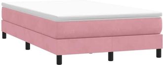 vidaXL Cama Box Spring Sin Colch&oacute;n Rosa Terciopelo 120x220 Cm Vidaxl