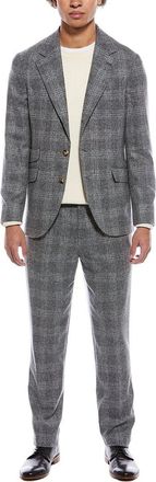 Brunello Cucinelli 2Pc Silk & Wool-Blend Suit With Pleated Pant