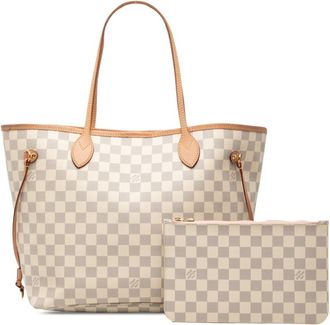 Louis Vuitton Damier Azur Azur White Pvc Leather Tote Bag (Pre-Owned)