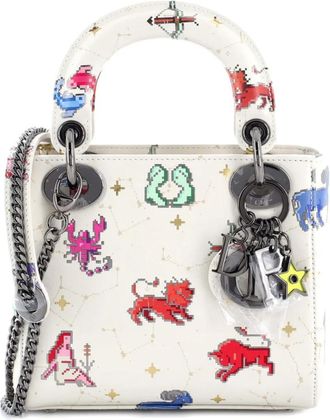 Dior Lady Dior Bag Limited Edition Pixel Zodiac Printed Calfskin Mini shoulder bag - Veelkleurig