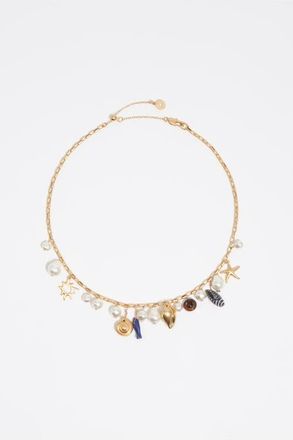 Bimba & Lola Necklace With Shells And Fish in Dark Blue at Nordstrom