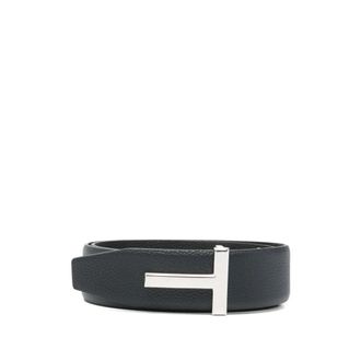 Tom Ford Belts, male, Blue, 100 CM, Leather Reversible Belt