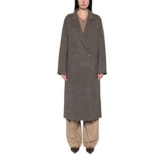 Soft Goat Abrigo Oversize de Espiga - Coats - Mujer - Marr&oacute;n - M